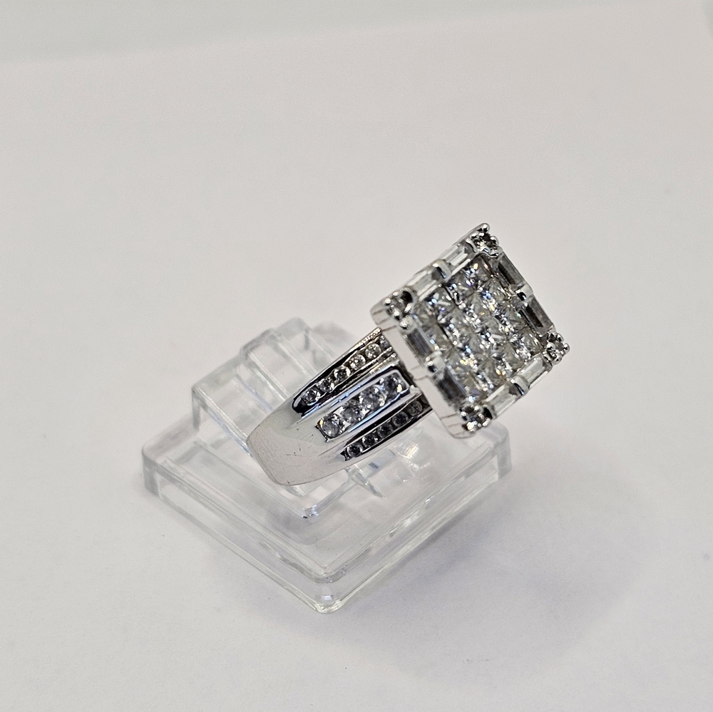 NOT FOR SALE JTV 2.37ctw High Grade CZ Invisible Set Platineve®Ring - Picture 6 of 17